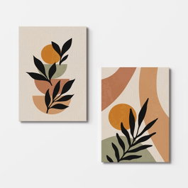 Wallity 2KNV4271 Lienzos Decorativos Multicolor (2 piezas de 50 x 70 cm)